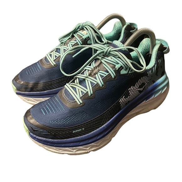 Hoka One One Womens Bondi 5 1014759 MBBRD Blue Running Shoes Sneakers Size 8.5e - Picture 1 of 8